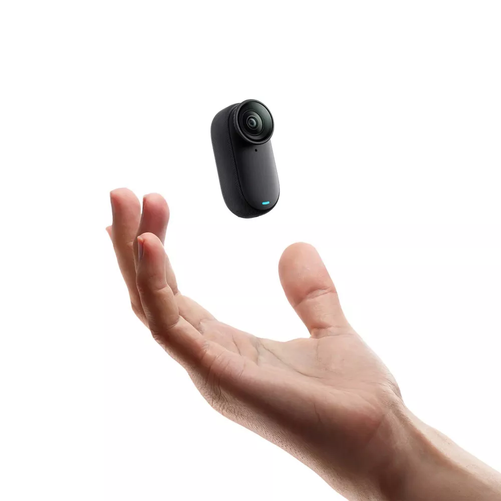 Mini Pocket Action Camera 4K Waterproof Tiny Wearable Cam Built-In 128GB Storage Electronic Viewfinder Wi-Fi Bluetooth USB-C Charging